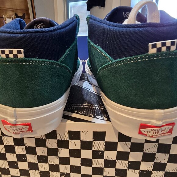 VANS SKATE HALF CAB SHOE Tartan Blue / Green VN0A2Z34BLG MENS SIZE 10 NEW - Picture 6 of 13